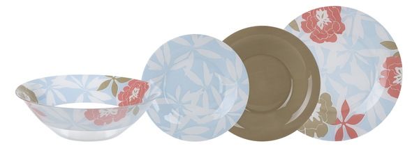 Сервіз LUMINARC PEONY FLORAL BLUE, 19 предметів