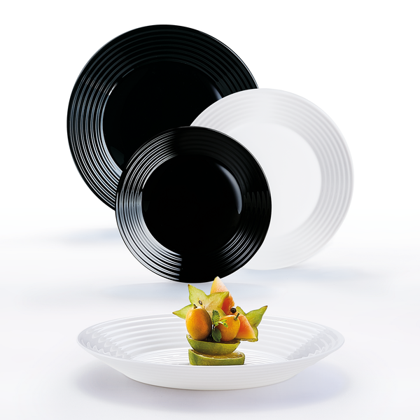 Сервіз столовий LUMINARC HARENA BLACK & WHITE, 18 предметів