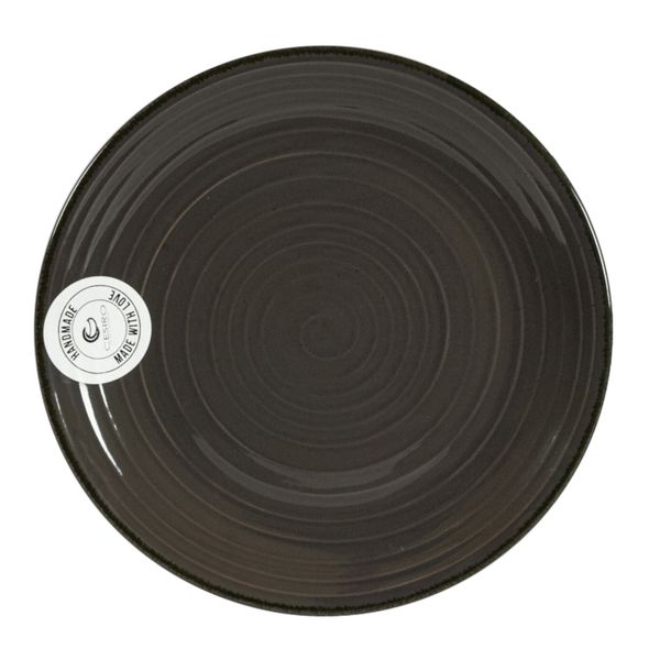 Тарілка обідня Cesiro Spiral графіт, 26 см