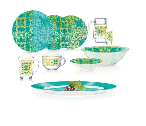 Сервіз столовий Luminarc AMB Alondra Turquoise, 46 предметів
