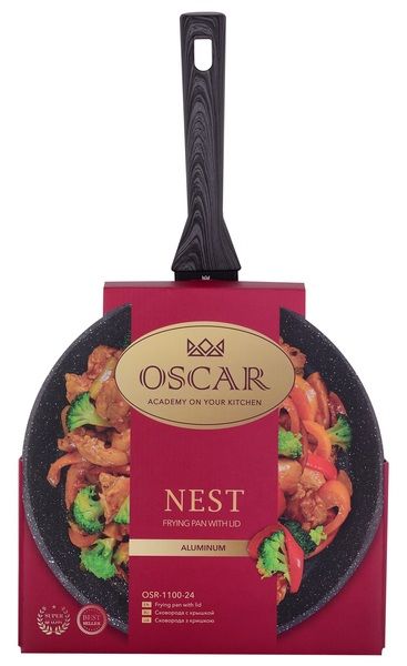 Сковорода з кришкою Oscar Nest, 28 см