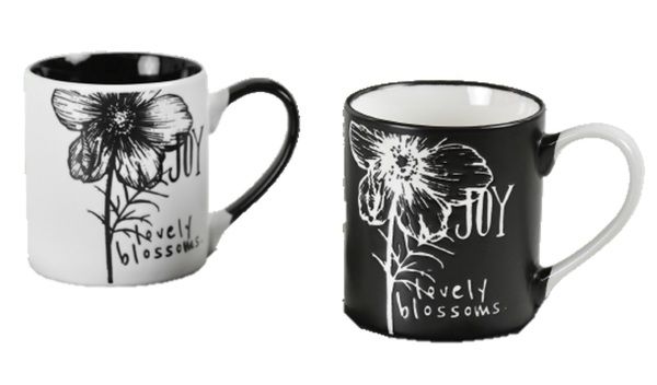 Набір чашок Limited Edition Joy B&W, 2х390 мл